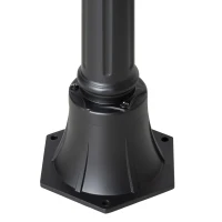Outsunny Lanterne Solaire de Jardin Lampe de Jardin Lampadaire avec 19 LED 130 lumens 3000K Aluminium verre trempé Noir 22 x 22 x 194 cm(m-5)