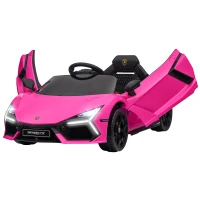 AIYAPLAY Voiture électrique pour enfants de 3-5 ans, entraînement en douceur, télécommandable, avec klaxon, en plastique et en métal, rose(m-1)