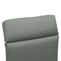 Outsunny Coussins de chaise longue coussin bain de soleil épais, confortable et rembourré, 2 attaches, 196 x 55 x 8 cm, gris(m-9)