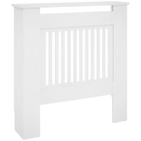 HOMCOM Osłona Grzejnika, Maskowanie Grzejnika, 78 x 19 x 81cm, Osłona Grzejnika do Sypialni, Salonu, MDF, Biały(m-10)