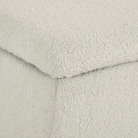 HOMCOM Banc dans un design vintage, banc à chaussures, espace de rangement caché, imitation cachemire, beige + noir(m-4)