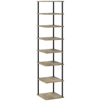 HOMCOM Schuhschrank mit 8 Ebenen, Schuhaufbewahrung mit Metallrahmen - 28B x 26T x 125H cm