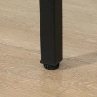 HOMCOM Ensemble de table de bar au design industriel, 3 pièces, 1 table, 2 tabourets, noir + bois naturel(m-5)