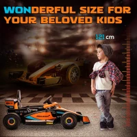 AIYAPLAY Voiture Électrique pour Enfants, Formule 1 McLaren, avec Télécommande, Musique, pour 3-5 Ans, Orange(m-4)