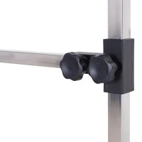 PawHut Table de toilettage pour animaux réglable en hauteur, pliante, en acier inoxydable, noire 107 x 60 x 170 cm(m-5)