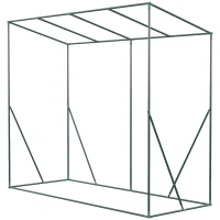 Outsunny Gewächshaus UV-Schutz 2 Fenster mit Moskitonetz + Verstärkungsstangen 200L x 77B x 169H cm Stahl PE Grün(m-4)