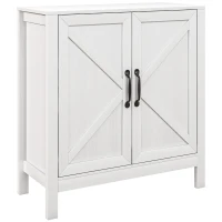 HOMCOM Buffet Aufbewahrungsschrank mit 2 Türen und höhenverstellbarem Regal, charmant und modern, 80B x 35T x 85H cm(m-6)