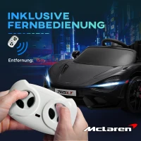 AIYAPLAY Voiture Électrique pour Enfants avec Portes Papillon, Télécommande, Démarrage en Douceur et Lumières LED, Noir(m-4)