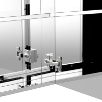 HOMCOM Spiegelschrank aus Edelstahl mit Regal für Badezimmer Toilette Wandmontage 60L x 12B x 55H cm(m-4)