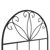 Outsunny Gartengitter Set von 2 Rankhilfe für Kletterpflanzen aus Metall - 51 x 120 cm Schwarz(m-5)