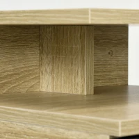 HOMCOM Set mit 2 Wand-Nachttischen - Set mit 2 Nachttischen - Schublade, Fach, Ablage - Schwarz Eiche(m-4)