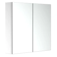 HOMCOM Spiegelschrank aus Edelstahl mit Regal für Badezimmer Toilette Wandmontage 60L x 12B x 55H cm(m-6)