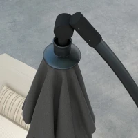Outsunny Parasol déporté, incl. base en croix, 293 x 293 x 260 cm, Gris(m-5)