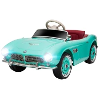 HOMCOM Elektroauto für Kinder Lizenz BMW 507 Retro-Vintage-Stil 12V max. 5km/h Fernbedienung Grün(m-1)