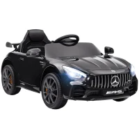 AIYAPLAY Voiture électrique pour enfants Mercedes 3-5 km/h, télécommande, lumière & musique, Noir(m-6)