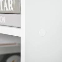 HOMCOM Libreria Scaffale Moderna di Design a 8 Ripiani in Legno Truciolare, Arredamento Casa e Ufficio, 70x24x178cm Bianco(m-10)