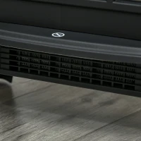 HOMCOM Elektrischer Kaminofen mit Flammeneffekt im Retro-Stil Thermostat 750-1500 W Überhitzungsschutz Schwarz(m-4)