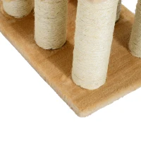 PawHut Escalier pour Animaux de Compagnie 3 marches pour Chat et Chien en Peluche Beige 45 x 35 x 34 cm(m-5)