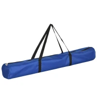 PawHut Slalomstangen Agility Training pour Chiens Ensemble d'Entraînement pour Chiens Incluant Sac de Rangement en Oxford 600D Facile à Transporter Matériau en Polyester Blanc+Bleu 305 x 60 x 94 cm(m-4)