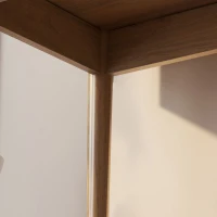 HOMCOM Schreibtisch Arbeitstisch Vintage-Design mit 3 Schubladen 3 Fächern Massivholzbeinen 110 x 54 x 91,5 cm Nussbaum-Optik(m-5)