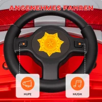 AIYAPLAY Voiture de pompiers électrique pour enfants, max. 3 km/h, sirène, feux bleus, outils, pour les enfants de 3 à 5 ans(m-4)