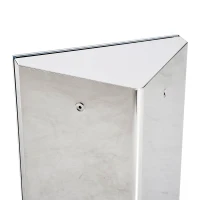 HOMCOM Spiegelschrank Badezimmer Wandtoilette Eckschrank 2 Regale Abmessungen 30 B x 18,4 T x 60 H cm Edelstahl(m-5)