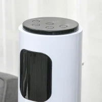 HOMCOM Säulenventilator 70° Oszillation 12h Timer LED-Sensorpanel 45W Fernbedienung 2 Steuerungsmöglichkeiten Weiß(m-4)