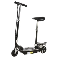 HOMCOM Elektrischer Roller 120 W faltbar für Kinder von 7 bis 12 Jahren, höhenverstellbarer Lenker und Sattel, maximale Geschwindigkeit 10 km/h, schwarz(m-6)