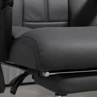 Vinsetto Fauteuil de bureau avec fonction de massage et chauffage, repose-pieds, jusqu'à 120 kg, Gris foncé(m-4)