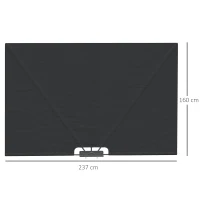 Outsunny Cloison Latérale, résistante aux intempéries, pliable, 237 cm x 160 cm, Gris foncé(m-3)