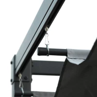 Outsunny Pergola, Robuuste Zonwering voor Tuin, Balkon, Terras, van Metaal en Kunststof, UV- en Waterbestendig, Donkergrijs(m-8)