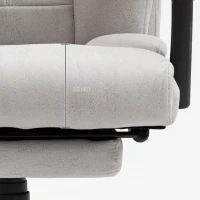 Vinsetto Fauteuil de Bureau avec Fonction de Massage, Fauteuil de Bureau d'ordinateur, Chauffage Lombaire, Fonction d'Inclinaison, Gris Clair(m-4)