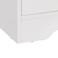 HOMCOM Mobile TV con 3 Scomparti Aperti, 2 Armadietti e Piano d'Appoggio, Mobile per TV fino a 50", in Truciolato, 105x40x52cm, Bianco e Legno(m-10)