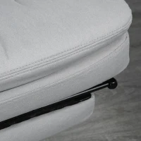 Vinsetto Chaise de bureau avec fonction de massage et de chauffage, réglable jusqu'à 120 kg, 66 x 67 x 110-118 cm Gris(m-4)