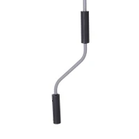 Outsunny Store Vertical Balcon Store Vertical Pare-Vent Store Latéral Protection Visuelle avec Manivelle Tissu Polyester+Aluminium Gris 200 x 120 cm(m-5)