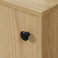 HOMCOM TV-Möbel max. 50 Zoll 3 Fächer 2 Kabeldurchlässe mit Schiebetür - Maße 120L x 39,5B x 46H cm(m-5)