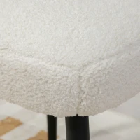 Aosom Tabouret, Tabouret en imitation cachemire, Repose-pieds, Crème-Blanc(m-4)