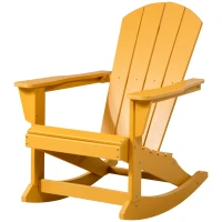 Outsunny Adirondack Schaukelstuhl aus HDPE 73,5 x 93 x 91,5 cm orange(m-1)