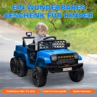 AIYAPLAY Voiture électrique pour enfants 12V, avec remorque, lumières LED, musique et klaxon, pour enfants de 3 à 8 ans, Bleu clair(m-4)