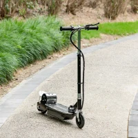 HOMCOM Elektrischer Roller 120 W faltbar für Kinder von 7 bis 12 Jahren, höhenverstellbarer Lenker und Sattel, maximale Geschwindigkeit 10 km/h, schwarz(m-2)