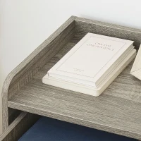 HOMCOM Set aus 2 wandmontierten Nachttischen, hängende Nachttische, ausziehbare Schublade, Tischplatte in Holzoptik, Maße 40L x 30B x 19,5H cm - Grau(m-5)