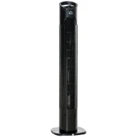 HOMCOM Moderne Säulenventilator 3 Geschwindigkeiten mit 70° Oszillation Griff Leistung 50W Ø 20 x 78,5 cm Schwarz(m-6)