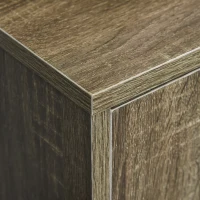 HOMCOM Mikrowellenwagen mit Doppeltürschrank - Maße: 60,4B x 40,3T x 97H cm - Holzimitat(m-4)