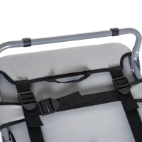 PawHut Lit pour Chien d'Extérieur Lit Pliable pour Animaux de Compagnie Lit pour Chien de Haute Qualité en Métal et Tissu Oxford Gris 59 x 46 x 15 cm(m-4)