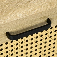 HOMCOM Kaffeetisch mit klappbarem Tablett Wohntisch mit 2 großen Schubladen Stahlgestell 106 x 56,3 x 48 cm Natürliches Holz(m-5)