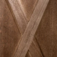 HOMCOM Innenraum-Paravent 4 Paneele 182 x 170 cm ländlich-schicker Stil Raumteiler mit Kreuzgittern Nussbaum(m-4)