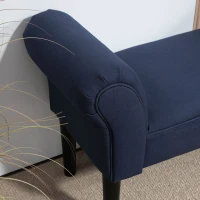 HOMCOM Banc rembourré pour chambre à coucher et couloir, jusqu'à 130 kg, 102 x 36 x 51 cm, Bleu(m-5)