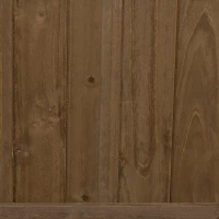 Outsunny Verhoogde plantenbak met trellis en dak, bloembak, bloemenbed, weerbestendig, hout, 90 x 45 x 183 cm, Bruin(m-7)