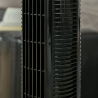 HOMCOM Moderne Säulenventilator 3 Geschwindigkeiten mit 70° Oszillation Griff Leistung 50W Ø 20 x 78,5 cm Schwarz(m-5)