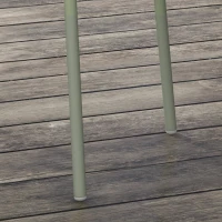 Outsunny Ensemble de 4 chaises de jardin, avec dossier haut/accoudoirs, résistant aux intempéries, jusqu'à 120 kg, plastique/métal, Vert(m-5)